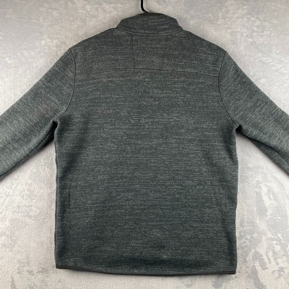 Prana Sweater Mens Large Gray 1/4 Zip Pullover Bryce Knit Fleece Sweatshirt - Picture 7 of 10